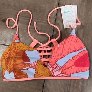 Maaji LARGE reversabke bikini top NWT
